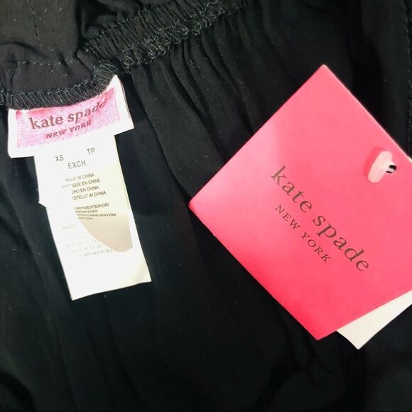 KATE Spade Off-the-Shoulder Swim Cover Up Romper Black XS - Picture 9 of 11